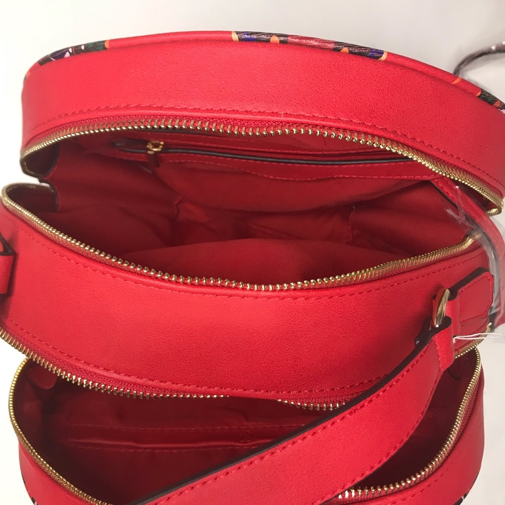 Red Dashiki - Satchel or Crossbody Vegan Leather - Picture 3 of 8